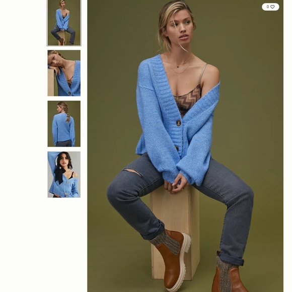 Anthropologie Sweaters - Anthropologie Deep V-Neck Cardigan